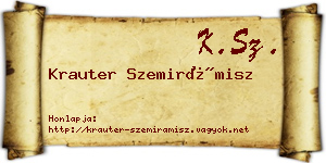 Krauter Szemirámisz névjegykártya